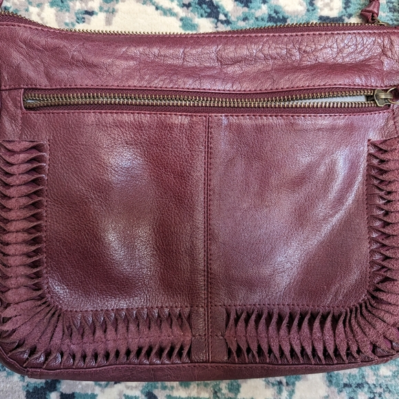 🎀 2/$15 Day & Mood Burgundy Leather Crossbody Purse - Picture 10 of 13